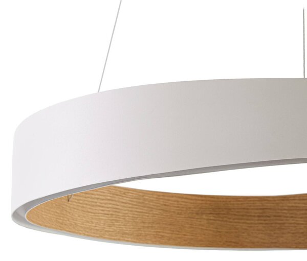 Lampa wisząca Daelor Lucande, możliwość ściemniania, biały / opal, salon / jadalnia, metal, design
