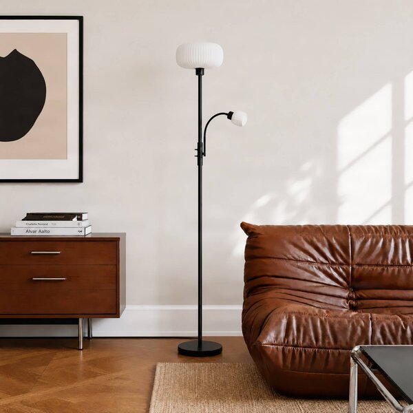 Lampa stojąca Ingrid Lindby, czarny, salon / jadalnia, metal