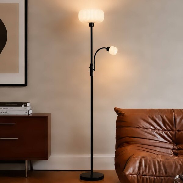 Lampa stojąca Ingrid Lindby, czarny, salon / jadalnia, metal