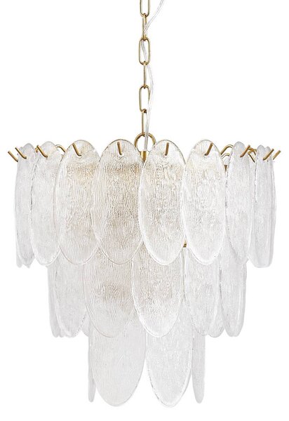 Lampa wisząca Dorothy Lucande, możliwość ściemniania, mosiężny / złoty, salon / jadalnia, szkło, vintage