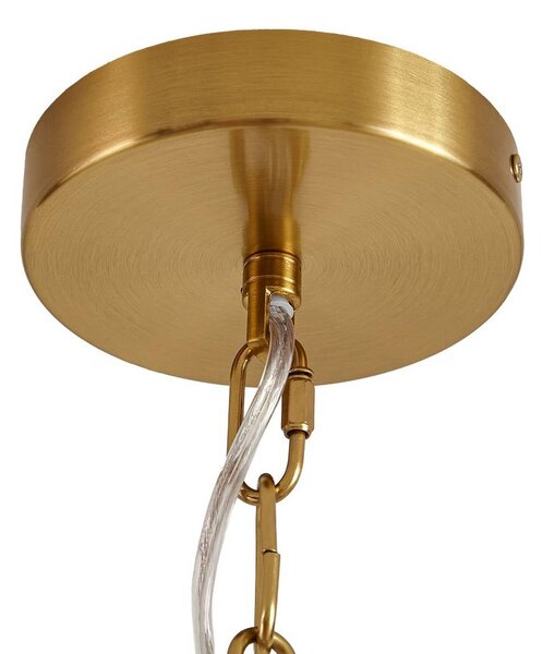 Lampa wisząca Dorothy Lucande, możliwość ściemniania, mosiężny / złoty, salon / jadalnia, szkło, vintage
