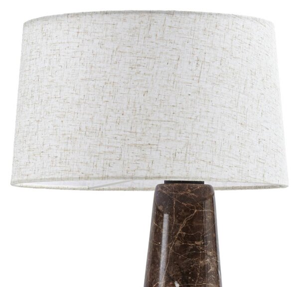 Lampa stołowa Peyton Lucande, brązowy / rdzawy, salon / jadalnia, kamień, design