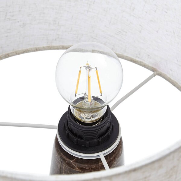Lampa stołowa Peyton Lucande, brązowy / rdzawy, salon / jadalnia, kamień, design