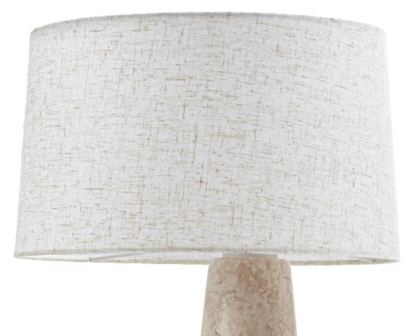 Lampa stołowa Peyton Lucande, kremowy / amber, salon / jadalnia, kamień, design