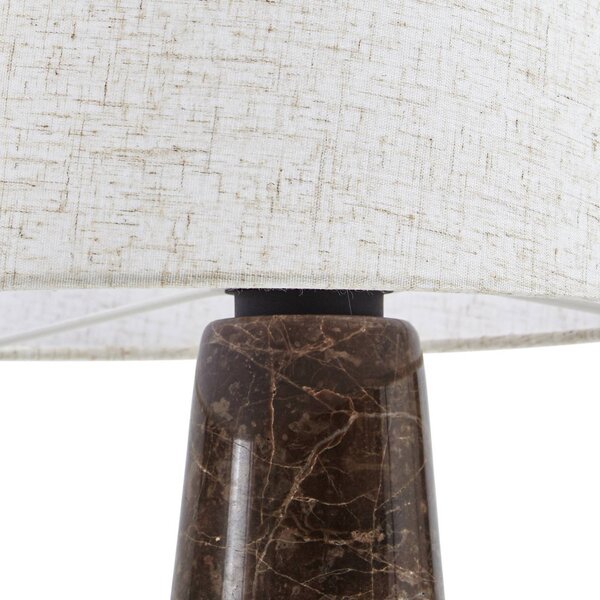 Lampa stołowa Peyton Lucande, brązowy / rdzawy, salon / jadalnia, kamień, design