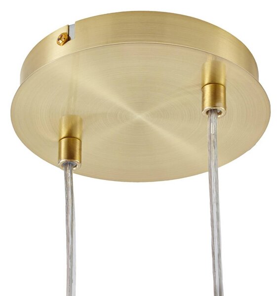 Lampa wisząca Isamer Lindby, możliwość ściemniania, mosiężny / złoty, salon / jadalnia, metal, nowoczesny