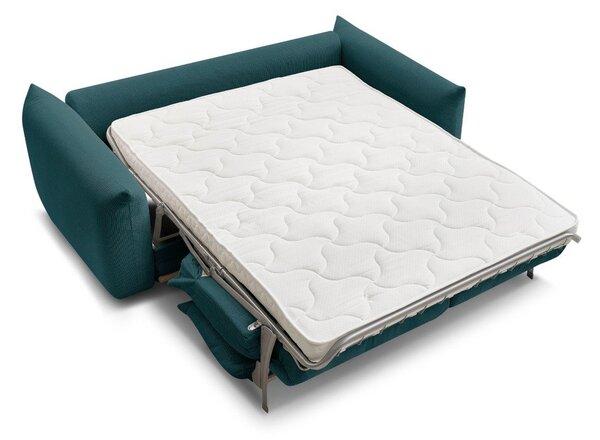 Niebieska rozkładana sofa 214 cm Ernest – Bobochic Paris