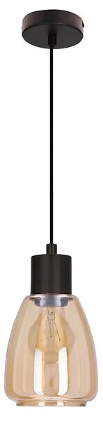 Nowoczesna lampa wisząca z bursztynowym kloszem D202 W8-L66