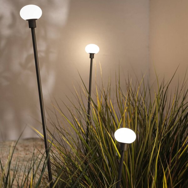 Karman Lampa z grotem ziemnym LED MINUIT, wysokość 105 cm, czarna, IP65 MINUIT, czarny, aluminium, design
