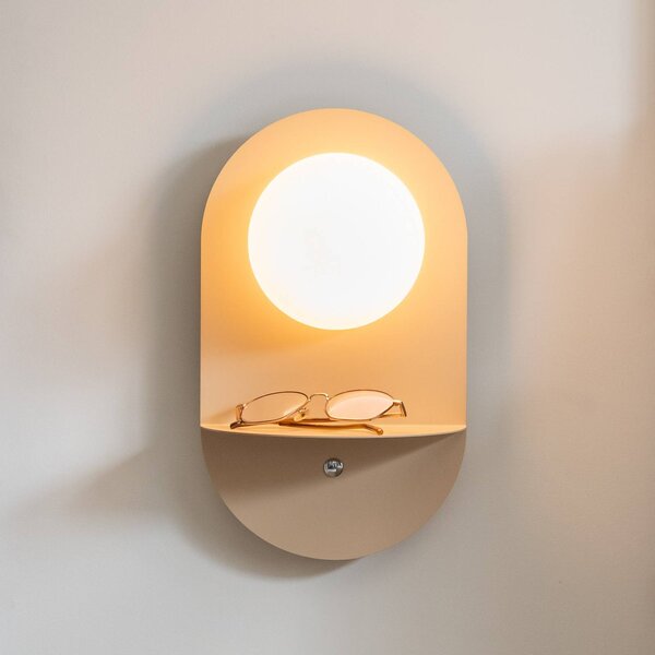 IT´S ABOUT ROMI Kinkiet Tokyo, kremowy / amber, sypialnia, metal, nowoczesny