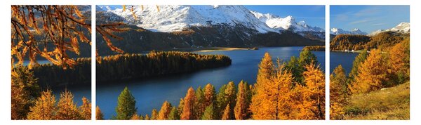 Obraz - Jesień w Alpach (170x50 cm)
