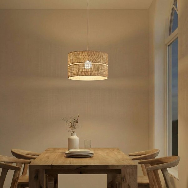 Lampa wisząca Calma TK Lighting, możliwość ściemniania, kremowy / amber, salon / jadalnia