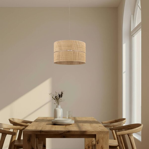 Lampa wisząca Calma TK Lighting, możliwość ściemniania, kremowy / amber, salon / jadalnia