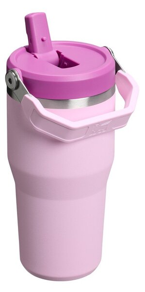 Różowy termos ze stali nierdzewnej 600 ml IceFlow™ Flip Straw 2.0 Cherry Blossom – Stanley