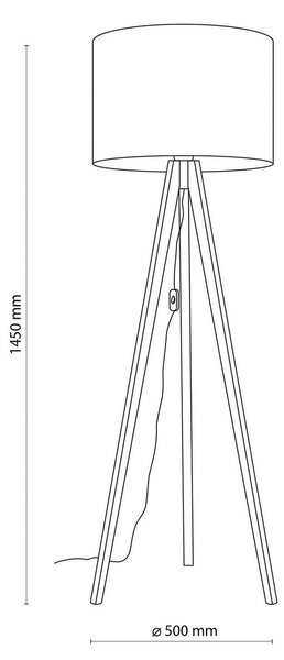 Lampa stojąca Grand TK Lighting, jasne drewno, salon / jadalnia, drewno, nowoczesny