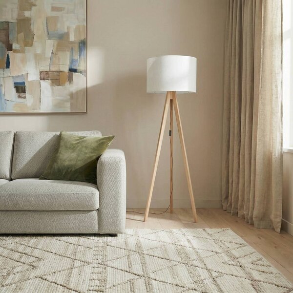 Lampa stojąca Grand TK Lighting, jasne drewno, salon / jadalnia, drewno, nowoczesny
