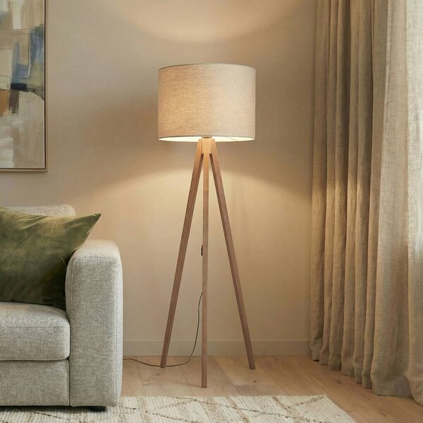 Lampa stojąca Grand TK Lighting, ciemne drewno, salon / jadalnia, drewno, nowoczesny