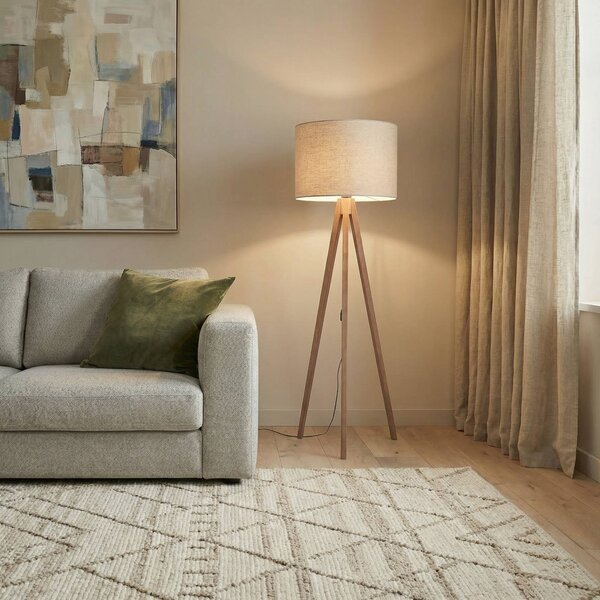 Lampa stojąca Grand TK Lighting, ciemne drewno, salon / jadalnia, drewno, nowoczesny