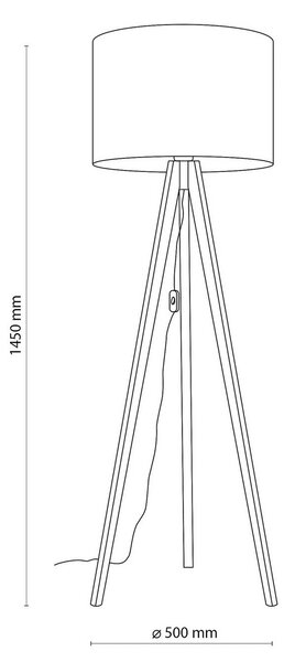 Lampa stojąca Grand TK Lighting, jasne drewno, salon / jadalnia, drewno, nowoczesny