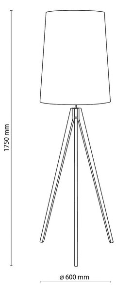 Lampa stojąca Walz TK Lighting, jasne drewno, salon / jadalnia, drewno, nowoczesny