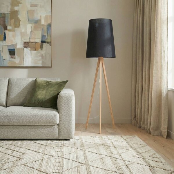 Lampa stojąca Walz TK Lighting, jasne drewno, salon / jadalnia, drewno, nowoczesny