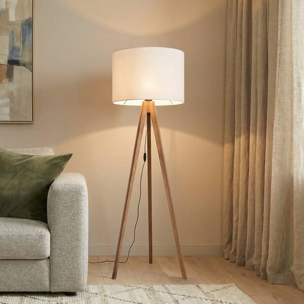 Lampa stojąca Grand TK Lighting, ciemne drewno, salon / jadalnia, drewno, nowoczesny