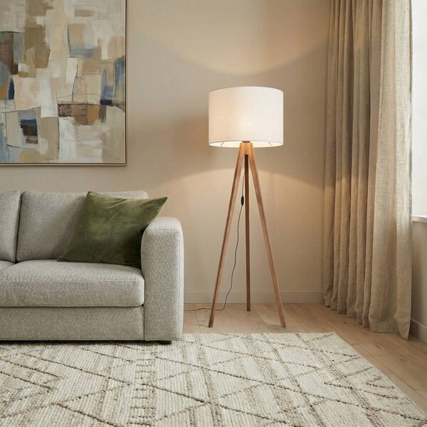 Lampa stojąca Grand TK Lighting, ciemne drewno, salon / jadalnia, drewno, nowoczesny