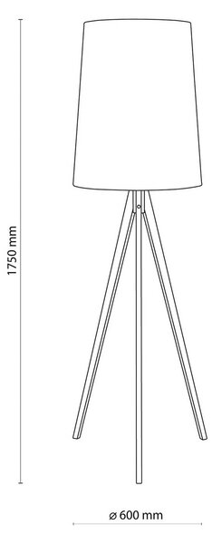 Lampa stojąca Walz TK Lighting, jasne drewno, salon / jadalnia, drewno, nowoczesny