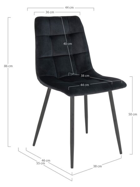 Czarne krzesła zestaw 2 szt. Moseby – Bonami Essentials