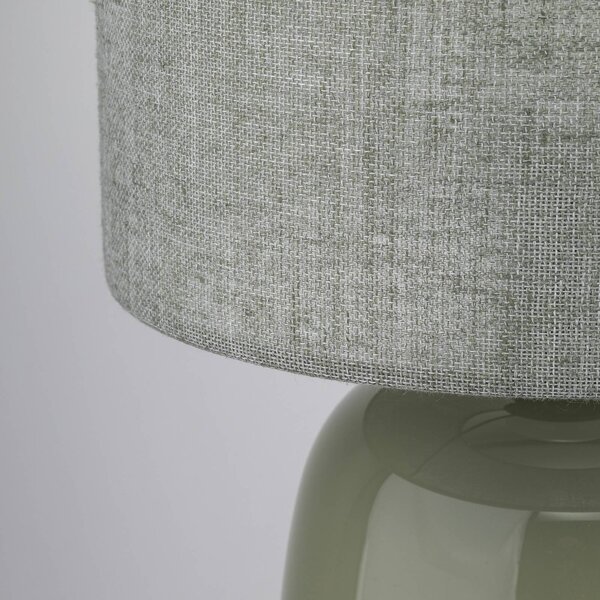Lampa stołowa Melody TK Lighting, zielony, salon / jadalnia, tkanina / materiał / jedwab