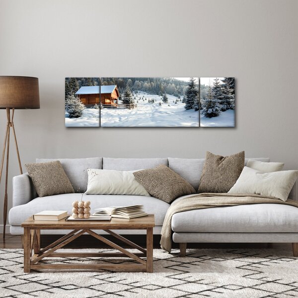 Obraz - Górska chata (170x50 cm)