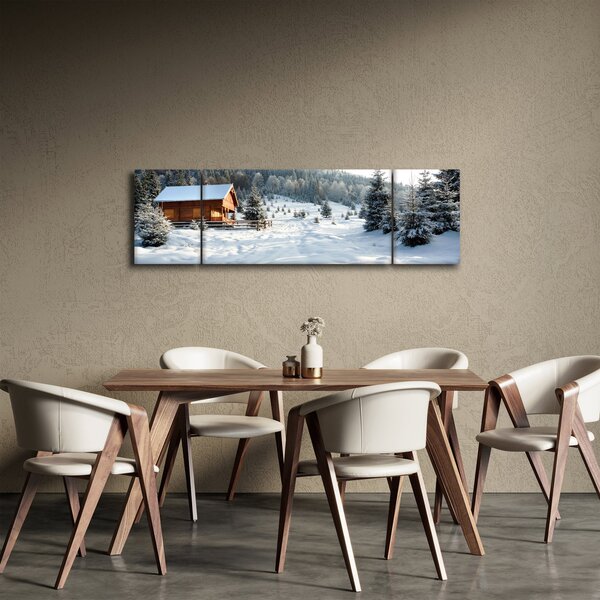 Obraz - Górska chata (170x50 cm)
