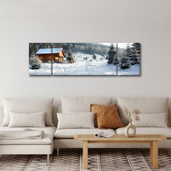 Obraz - Górska chata (170x50 cm)