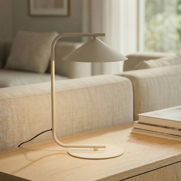 Lampa stołowa Lume TK Lighting, kremowy / amber, sypialnia, metal