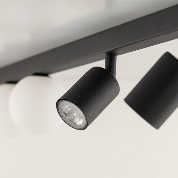Lampa sufitowa Vox TK Lighting, możliwość ściemniania, czarny, salon / jadalnia, szkło