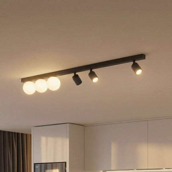 Lampa sufitowa Vox TK Lighting, możliwość ściemniania, czarny, salon / jadalnia, szkło