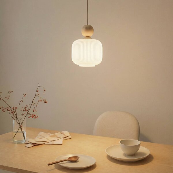 Lampa wisząca szklana Ballo TK Lighting, możliwość ściemniania, kremowy / amber, salon / jadalnia, szkło