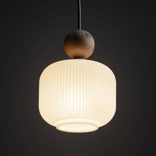 Lampa wisząca szklana Ballo TK Lighting, możliwość ściemniania, kremowy / amber, salon / jadalnia, szkło