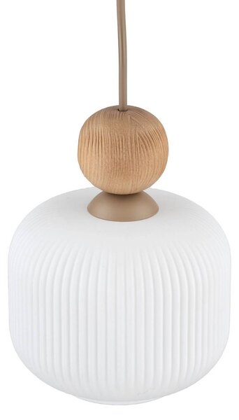 Lampa wisząca szklana Ballo TK Lighting, możliwość ściemniania, kremowy / amber, salon / jadalnia, szkło