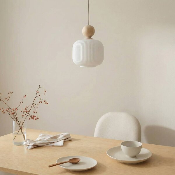 Lampa wisząca szklana Ballo TK Lighting, możliwość ściemniania, kremowy / amber, salon / jadalnia, szkło