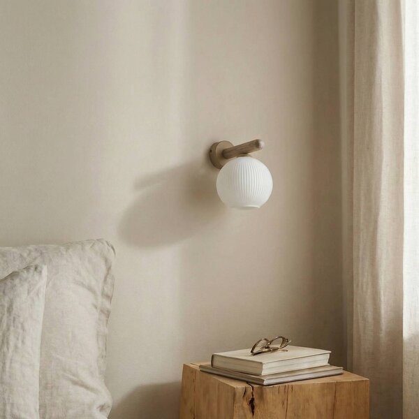 Kinkiet Virlo TK Lighting, możliwość ściemniania, biały / opal, salon / jadalnia, szkło