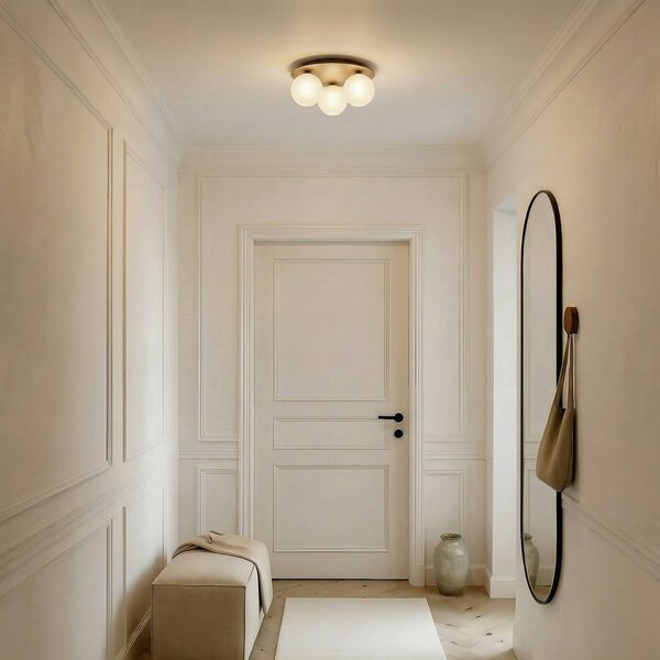 Lampa sufitowa Virlo TK Lighting, możliwość ściemniania, jasne drewno, salon / jadalnia, szkło