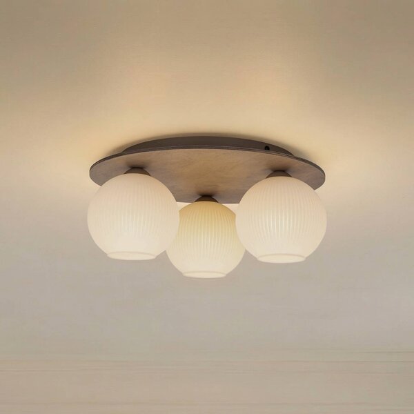 Lampa sufitowa Virlo TK Lighting, możliwość ściemniania, jasne drewno, salon / jadalnia, szkło