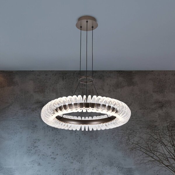 Viokef Lampa wisząca Alba, przezroczysty / transparentny, salon / jadalnia, tworzywo sztuczne, nowoczesny