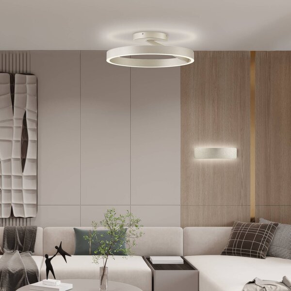 Viokef Lampa sufitowa Saturn, możliwość ściemniania, kremowy / amber, salon / jadalnia, metal, nowoczesny