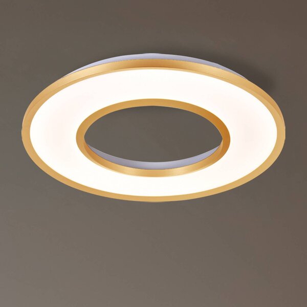 Viokef Lampa sufitowa LED Valeria, mosiężny / złoty, salon / jadalnia, aluminium, nowoczesny