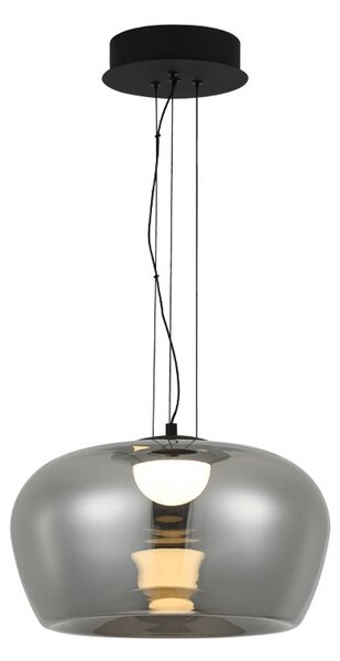 Viokef Lampa wisząca Nadia, aluminiowy / szary / cynkowy, salon / jadalnia, szkło