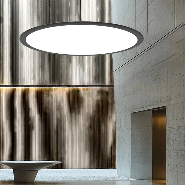 Viokef Lampa wisząca Grande, możliwość ściemniania, czarny, salon / jadalnia, aluminium, nowoczesny