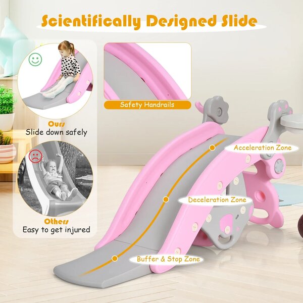 Rockyslide™ 5-w-1 Zjeżdżalnia I Huśtawka Dla Maluchów, Zielony