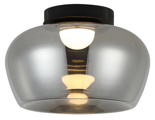 Viokef Lampa sufitowa LED Nadia, aluminiowy / szary / cynkowy, salon / jadalnia, szkło